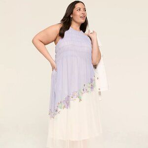 Lane Bryant Shirred-Bodice Maxi Sun Dress